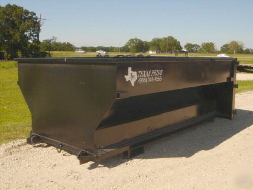 Texas pride 11 yard dumpster for roll off dump trailer