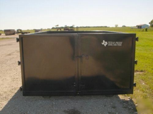 Texas pride 11 yard dumpster for roll off dump trailer