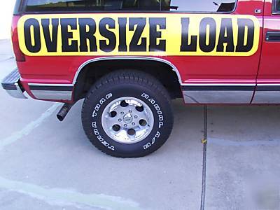 Magnetic oversize load sign 6' x 12