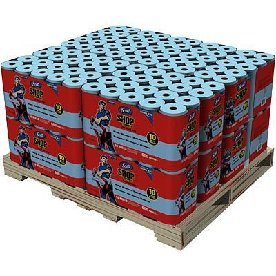 Scott shop towels available in 1/2 or full pallet qty's