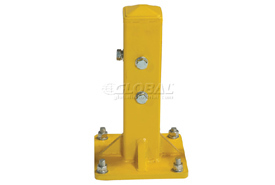 Traffic machinery guard post single rail