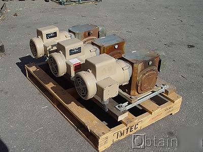 3 ea baldor / boston gear reduction drive 40:1, .75 hp