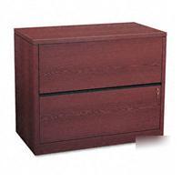Hon 10500 series lateral file, two-drawer, mahogany,...