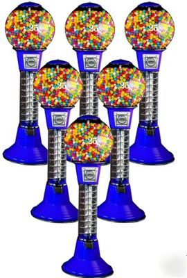 New 5-lot spiral whirler bulk gumball vending 4' 
