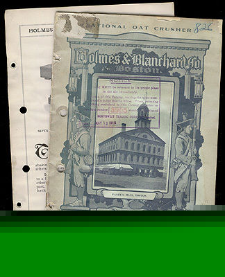 Oat crushers holmes blanchard co machinery catalog 1911
