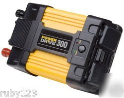 Pwr inverter dc to ac w/usb port /2 ac outlets 300 watt