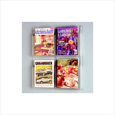 Safco products safco/gould magazine rack with 4 pockets