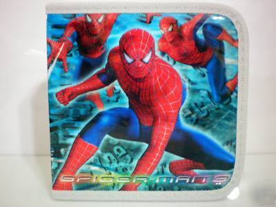 Spiderman 3 hold 32 cd dvd carry case holder free ship