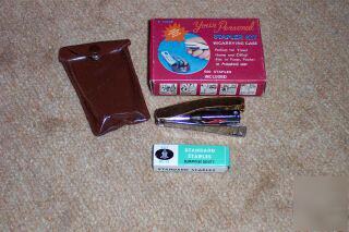Vintage 3 piece personal stapler kit-w/ carrying case
