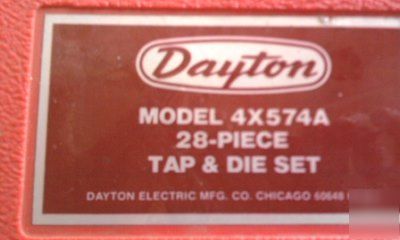 Dayton 28 piece tap & dye set hardly used xcelent cndtn
