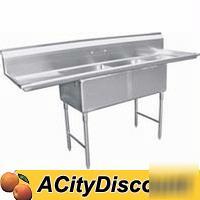 2 compartment sink w/ two 20