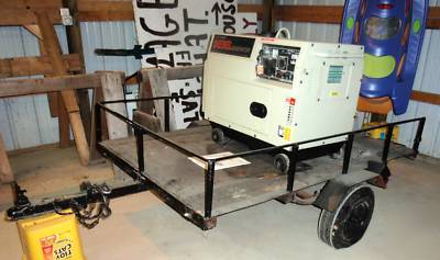 New etq DG6LN enclosed diesel generator. w/trailer 