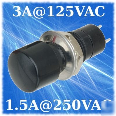 Off-on push-button latching action switch black #SW20