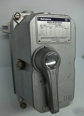 Manual motor starter control box westinghouse