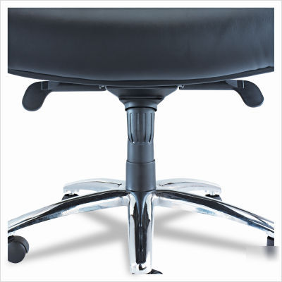 Big & tall high back swivel/tilt leather chair black