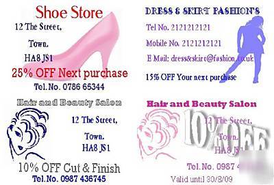 Business discount cards printing '50 cards'