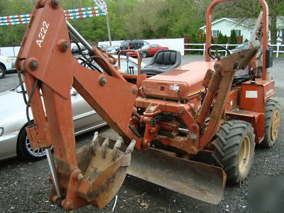 Ditch witch 3500 ride-on 4X4 trencher + backhoe + blade