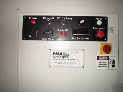 Fma uv coater 2006 model rcs 14 uvc only 431 hours