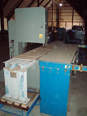 New 16â€ x 144â€ tan itz vertical band type plate saw 1995