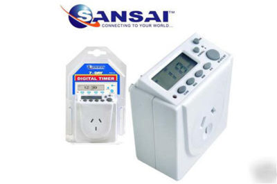 Sansai 24HRS/7 days digital timer 10A/2400W,automation