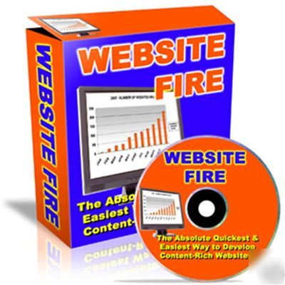 Website fire software - easily create content sites cd