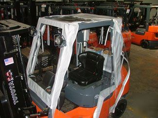 Toyota 4-sided soft forklift tractor cab 