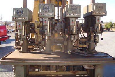 Clausing drill press four head vari speed production