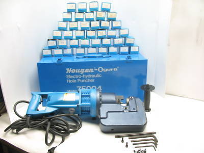 Hougen-ogura electro-hydraulic hole puncher + 39 dies