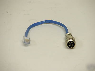 Icom 4 pin round to icom 8 pin modular mic adapter