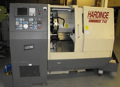 Lathe, cnc hardinge conquest T42 slant bed live tooling