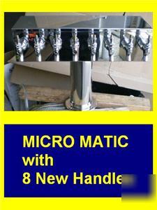 Micro matic draft beertower t style 8 facuets polish ss