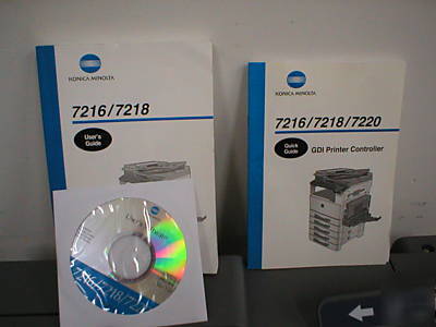 Minolta bizhub 7218 copiers copy machine manuals cds