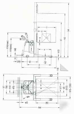 New electric pallet stacker walkie pallet (2200 lbs) 