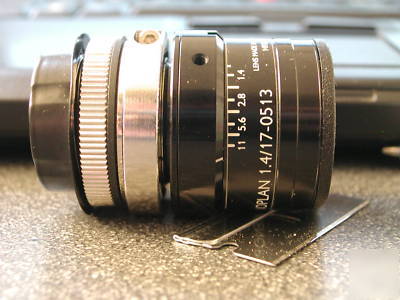 Schneider xenoplan 1.4/17-0513 c mount objective lens