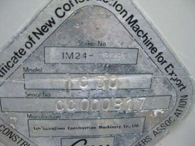 Ihi IC30 dumper track truck