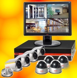 Revo 8 channel dvr security system w/8 cameras+monitor