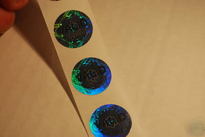 100 valid pre-numbered tamper evident hologram labels