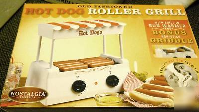 Nostalgia electric hot dog roller grill used once 