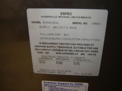 Espec ENX42-6CAL humidity environmental chamber