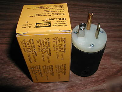 Hubbell HBL5366C nema 5-20P ac plug ****box of 10****