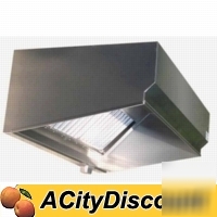 6FT x 4FT restaurant range grease hood stainless NFPA96