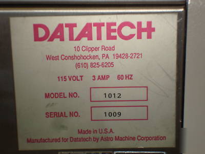 Datatech scriptomatic 1012 labeler tabber 