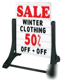 Deluxe swinger sidewalk changeable message board sign