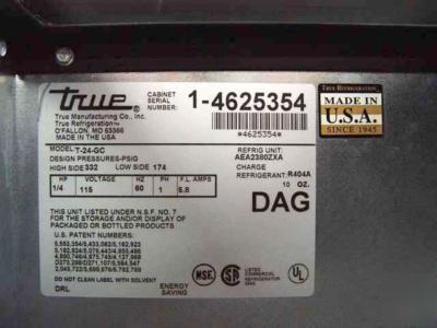 True t-24-gc glass and plate chiller/froster