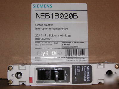 New * * siemens NEB1B020B breaker