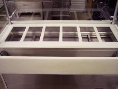 Barker refrigerated display case, sushi, sandwich salad