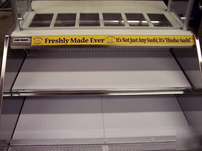 Barker refrigerated display case, sushi, sandwich salad