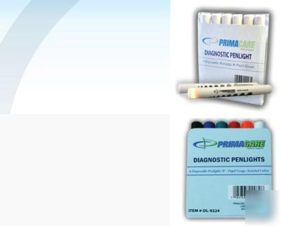 Disposable penlight with pupil gauge white 6/pk