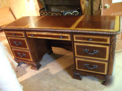 Executive desk, credenza and file cabinet 3 pieces