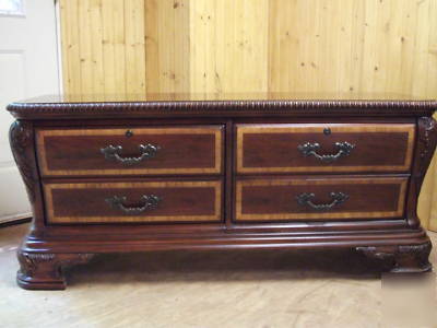 Executive desk, credenza and file cabinet 3 pieces